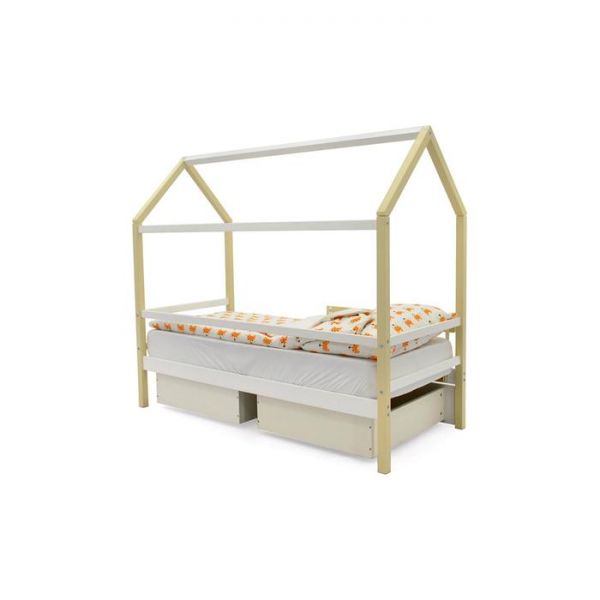 Детская кровать-домик Бельмарко Svogen бежево-белый