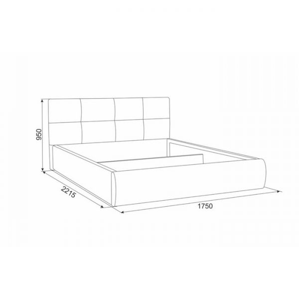 Каркас кровати Куба, 1600х2000, Белый экокожа