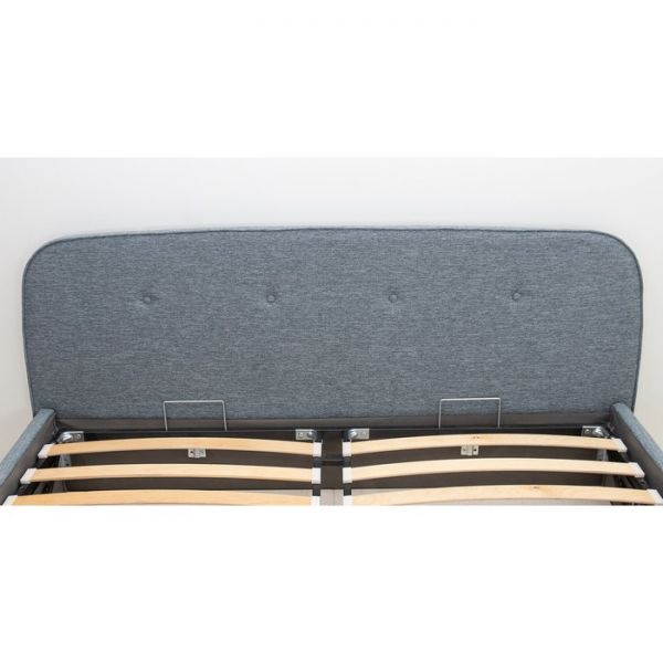 Кровать Илона, 1600х2000, ортопедическое осн+ПМ, Ролан/Серо-бирюзовый