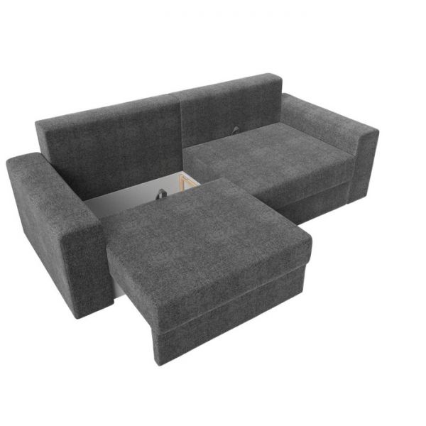 Диван прямой «Мэдисон», механизм еврокнижка, рогожка, цвет серый