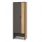 Шкаф 2- х створчатый Ольга-Лофт-3 дуб крафт золотой/темно серый/черный