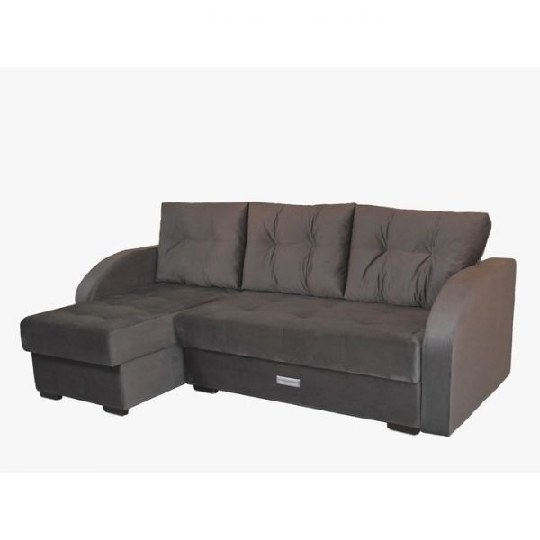 Угловой диван «Милан», еврокнижка, блок независимых пружин, левый угол, велюр, бежевый