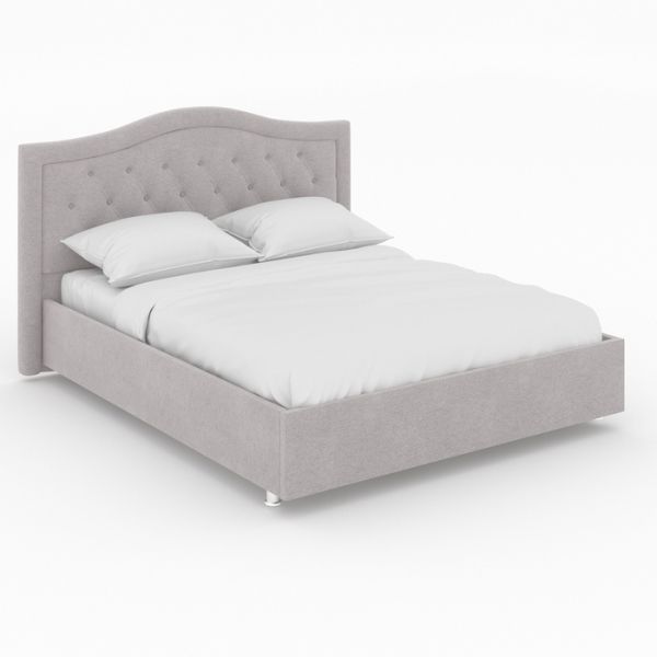 Кровать «Ротонда» без ПМ, 160 ? 200 см, ортопедическое основание, рогожка, цвет серый