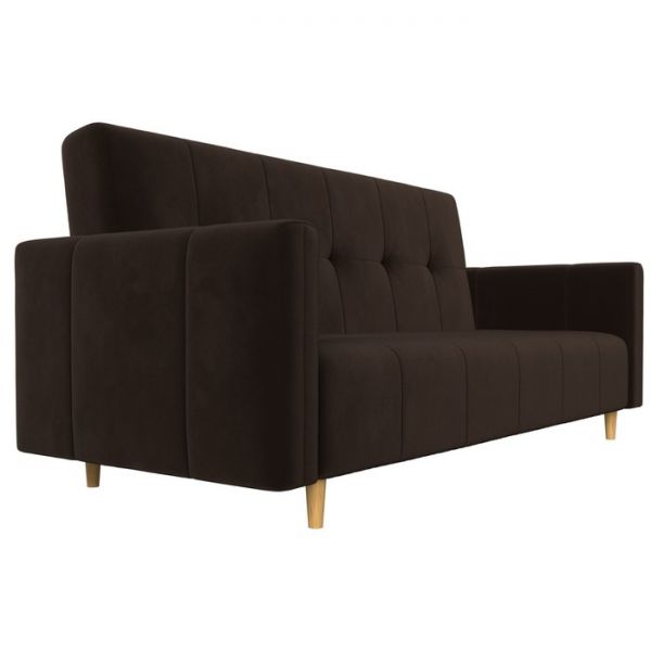 Прямой диван-книжка «Вест», механизм книжка, микровельвет, цвет бежевый