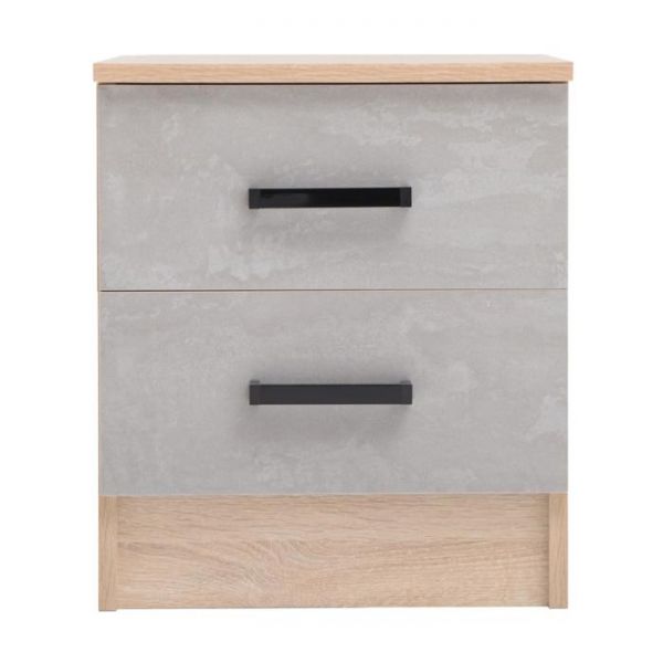 Тумба прикроватная Лазурит, 400*466*430, Дуб сонома/Бетон