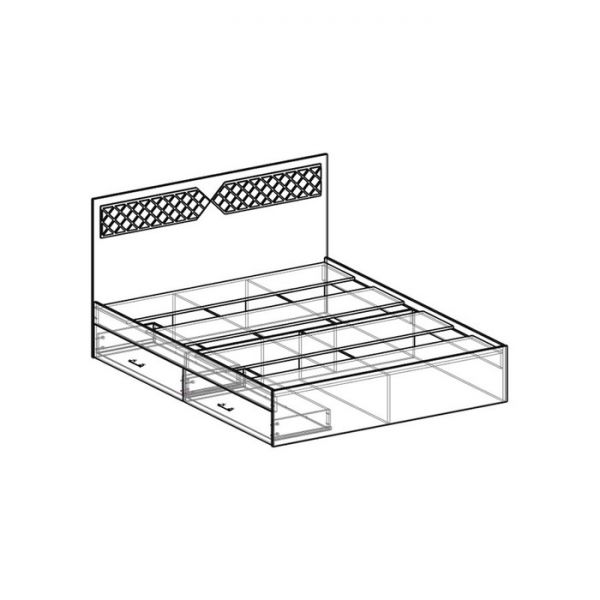 Кровать Николь, 1400х2000, Венге/Лиственница светлая