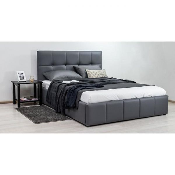 Кровать Хлоя 1600*2000, ортопедическое осн+ПМ, Серый