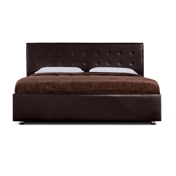 Кровать «Космопорт» без ПМ, 140х200 см, встроенное основание, цвет коричневый