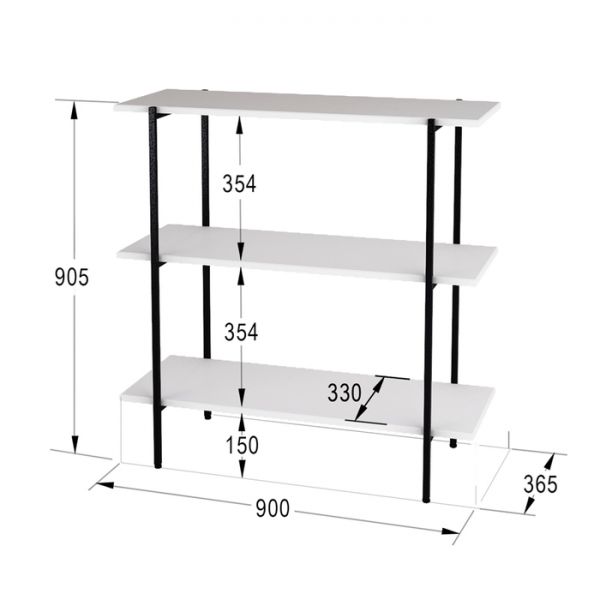 Стеллаж «Атлантик 905», 900 ? 363 ? 905 мм, цвет дуб американский