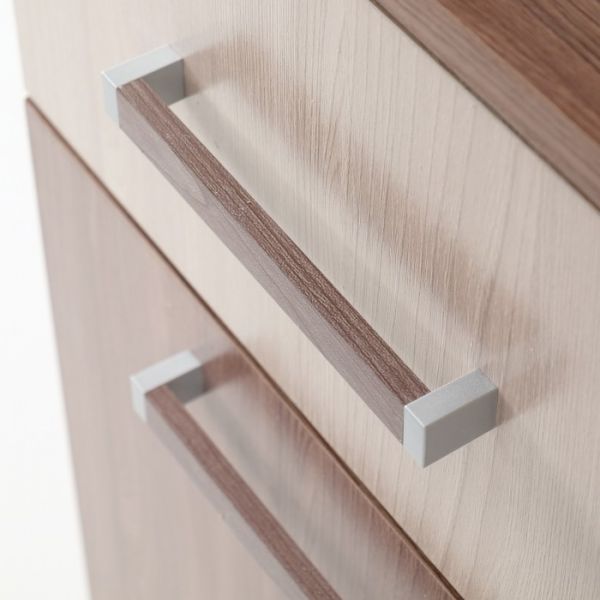 Комод с гладильной доской К1, 410 ? 421 ? 840, ясень шимо тёмный / ясень шимо светлый