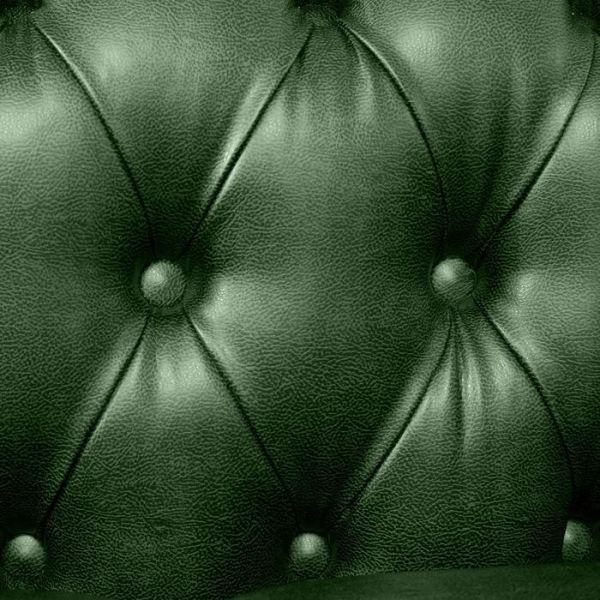 Диван "Честерфилд" 2х местный, экокожа, темно-зеленый
