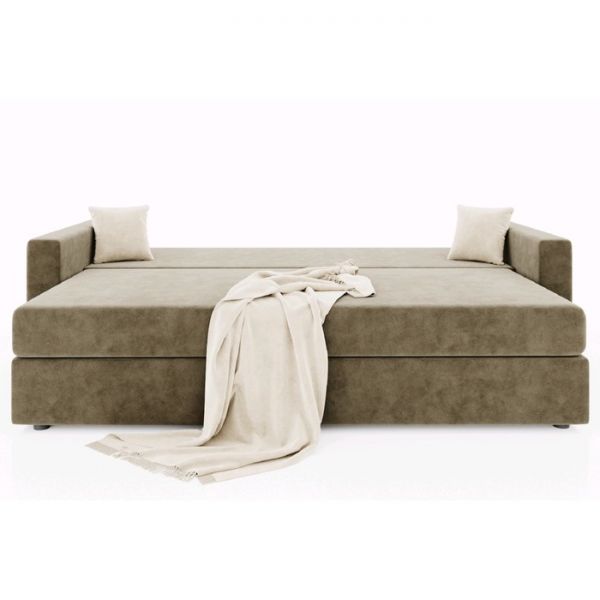 Диван прямой «Олимп 1», ППУ, еврокнижка, цвет селфи 03 / подушки селфи 01