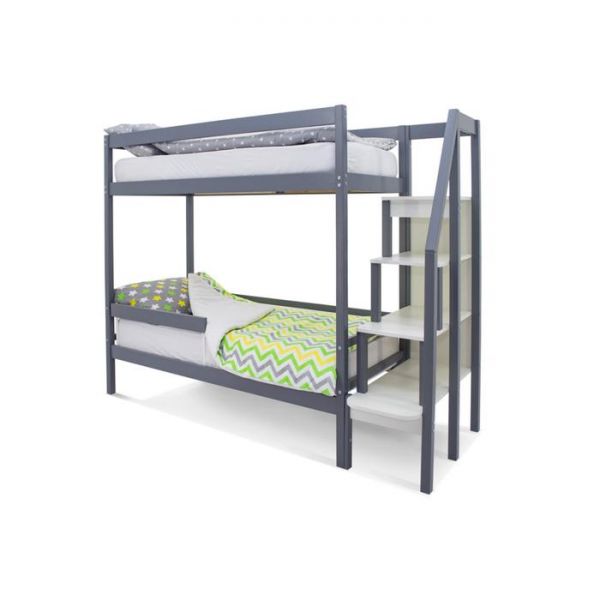 Детская двухъярусная кровать Бельмарко Svogen графит