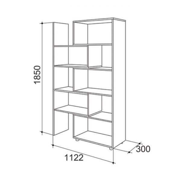 Полка "Стеллаж 1", дуб сонома