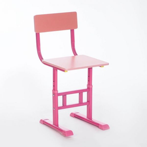 Растущая парта со стулом T21, розовая, ростовая группа №3-4