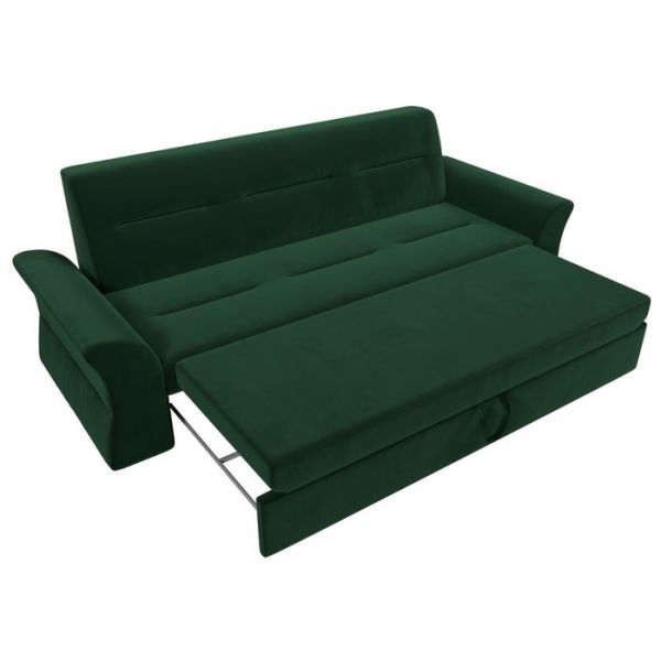 Прямой диван «Клайд», механизм дельфин, велюр, цвет бежевый