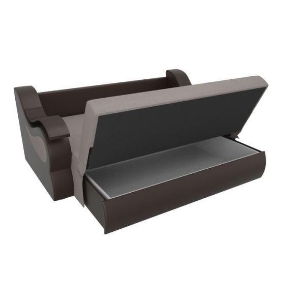 Прямой диван «Меркурий», механизм аккордеон, корфу, цвет корфу 02 / коричневый