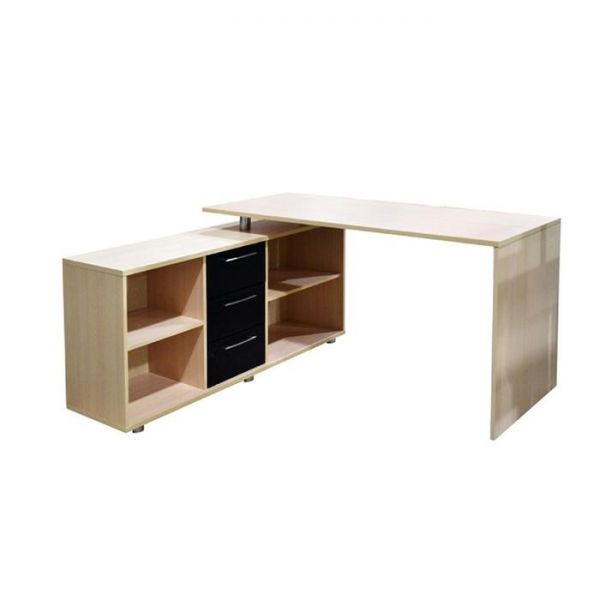 Письменный стол, 1405 ? 1400 ? 770 мм, правый угол, цвет дуб / венге