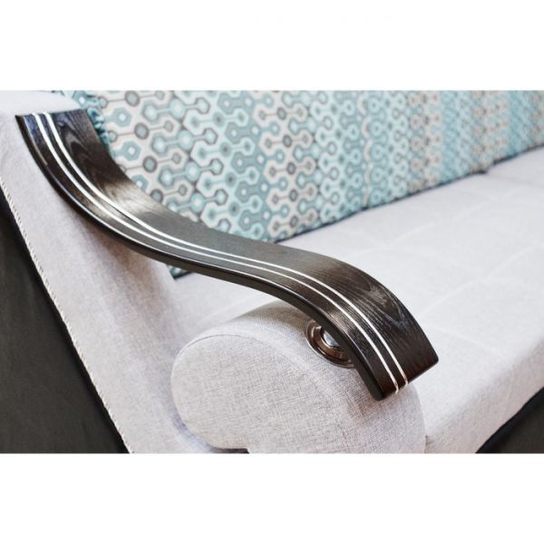 Диван «Дубаи 2» с оттоманкой, ППУ, правый угол, цвет монтана 273 / астор 900 / султан блю