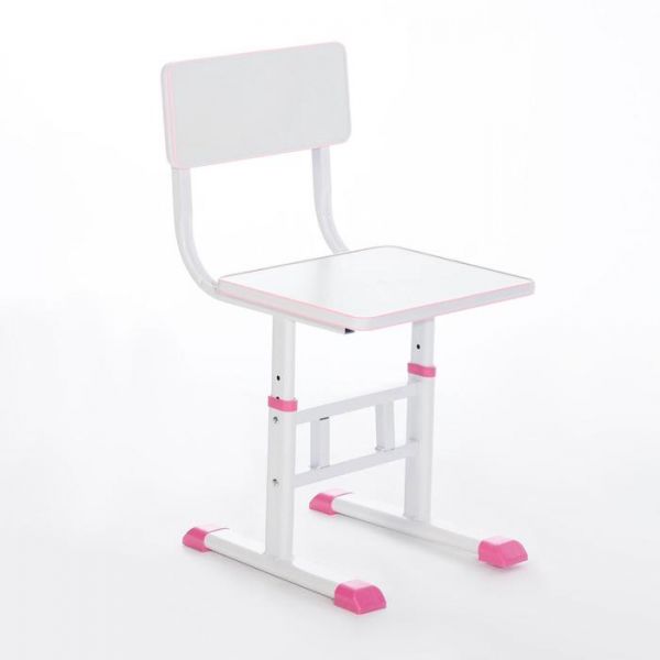 Растущая парта со стулом S03, розовая, ростовая группа №3-4