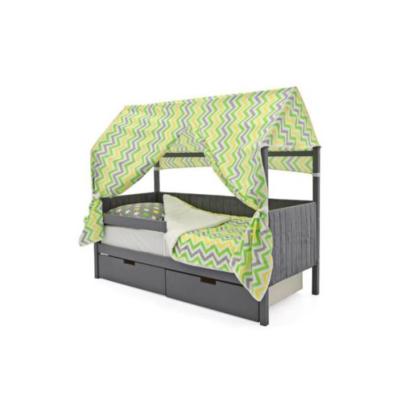 Детская кровать-домик мягкий Бельмарко  Svogen графит