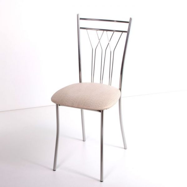 Стул на металлокаркасе Премьер СТ хром люкс/крок белый мат