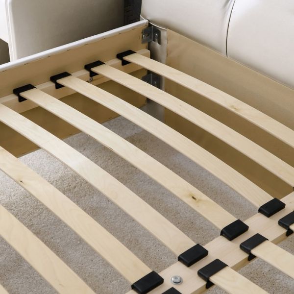 Кровать «Монблан» без ПМ, 1400 ? 2000, встроенное основание, цвет взбитые сливки