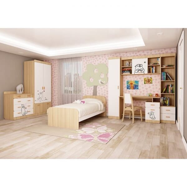 Стеллаж с ящиками «Кот 5.2», цвет туя светлая / белый