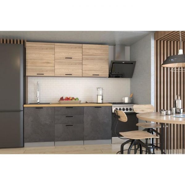 Шкаф навесной 2 софт Лофт 300х600х720  Рустик натур