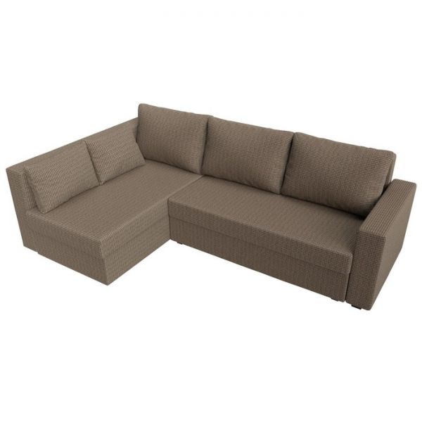 Угловой диван «Мансберг», механизм еврокнижка, угол левый, рогожка, цвет корфу 03