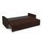 Диван «Алиса 4», еврокнижка, бельевой ящик, ткань рогожка, цвет bahama ash/теоs dark brown