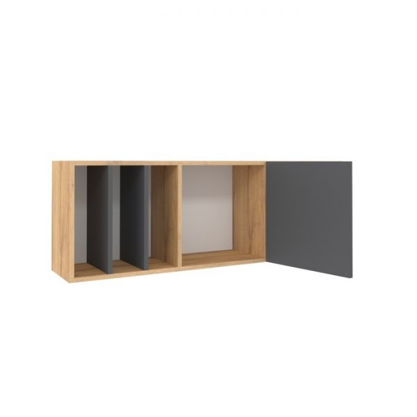 Шкаф навесной «Лойс 88», 1198 ? 253 ? 404 мм, цвет дуб золотистый / графит