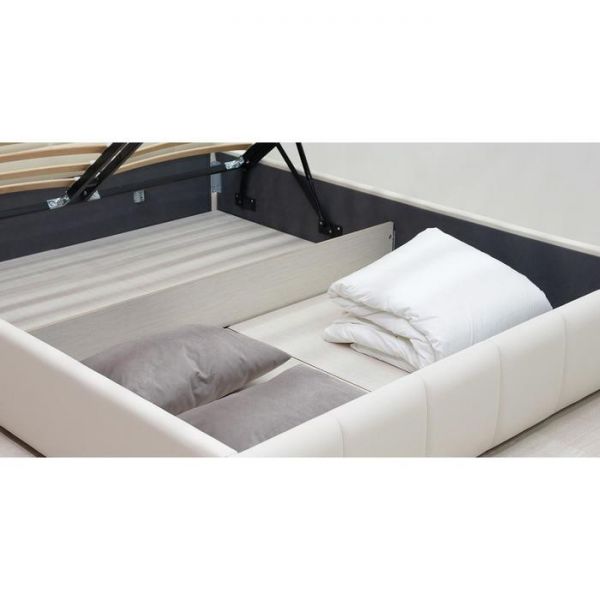 Кровать Хлоя, 1600х2000, ортопедическое осн+ПМ, Крем