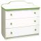 Комод с 3-мя ящиками, 810 ? 450 ? 850 мм, лдсп, цвет белый / кант и ручки красные