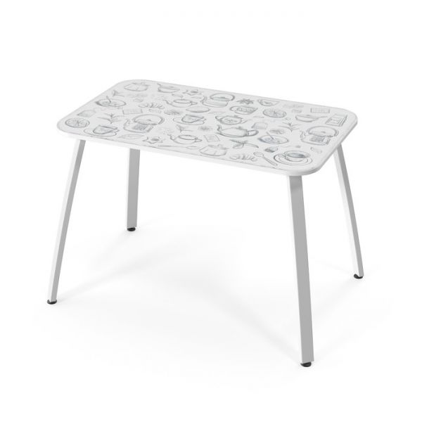 Обеденный стол Stalker, 1030 ? 640 ? 720 мм, ножки белые F2, чайная церемония