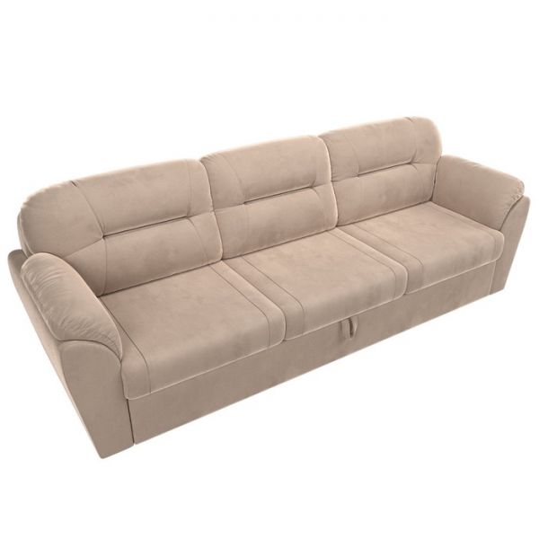 Диван прямой «Бостон», механизм дельфин, велюр, цвет бежевый