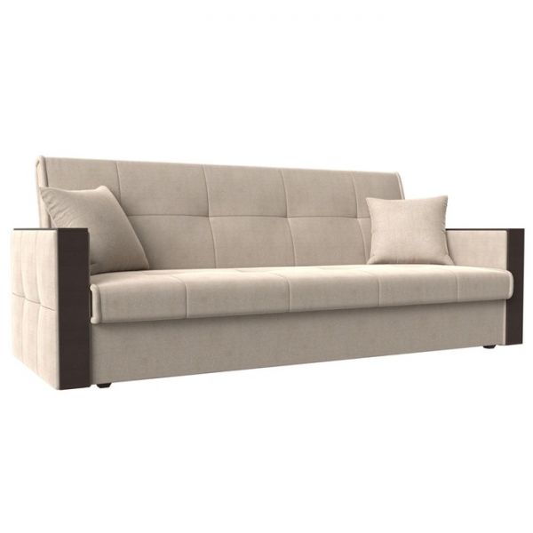 Прямой диван-книжка «Валенсия», механизм книжка, рогожка, цвет бежевый