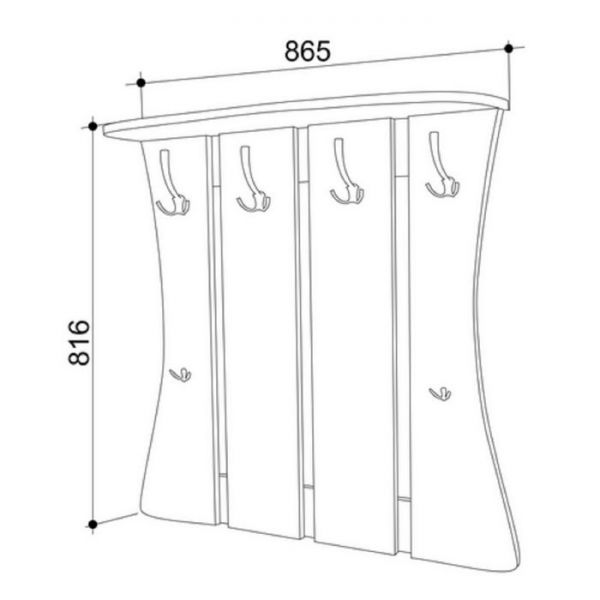 Вешалка Уют-2 Дуб млечный