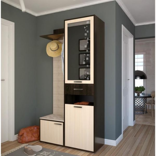 Прихожая Ивушка-22 1032х426х2052 Бодега тёмный/Бодега светлый