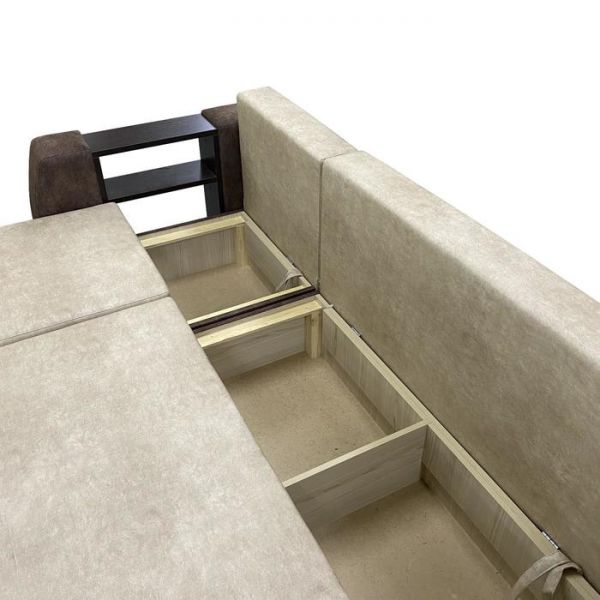 Диван-трансформер «Оптимус», цвет эмилия милк / эмилия дарк браун