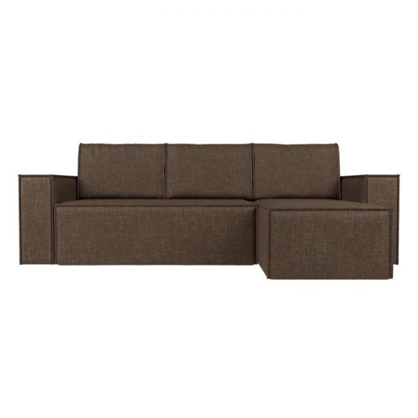 Угловой диван «Куба», механизм еврокнижка, рогожка, цвет бежевый