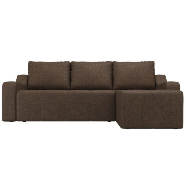 Угловой диван «Элида», правый угол, рогожка, цвет бежевый