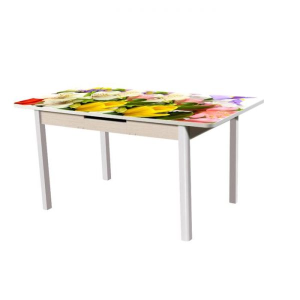 Стол "Люкс" раздвижной, 1200(1520)х800 мм, стекло, автоматический подъем, 185311010