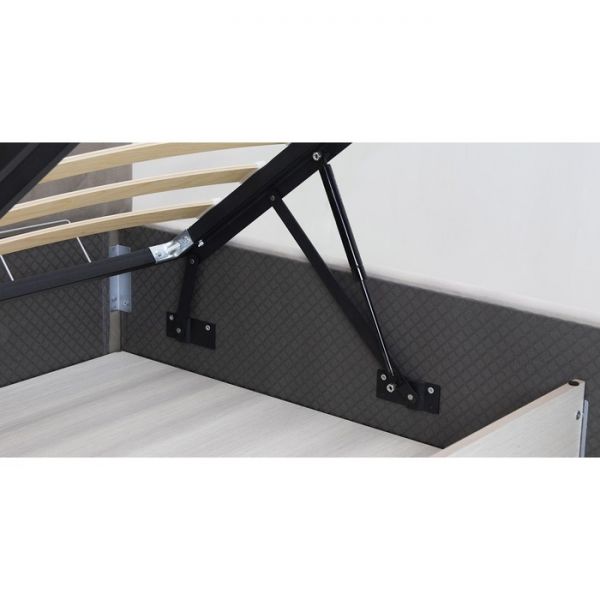 Кровать Милана, 1800х2000, ортопедическое осн+ПМ, Лекко фог/Светлый кварцевый серый