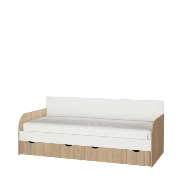 Кровать-тахта «Кот 900.4», 2000 х 900 мм, без подушек, цвет туя светлая / белый