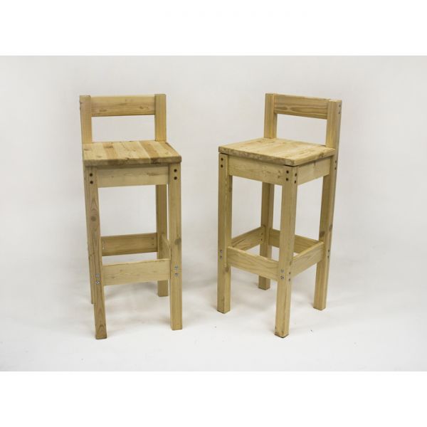 Барный стул с низкой спинкой, 400 ? 400 ? 1050 мм, цвет сосна
