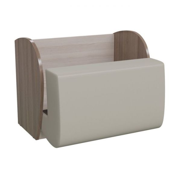 Банкетка ФОКУС 650*400*530 Ясень шимо темный/светлый кож.зам. беж.