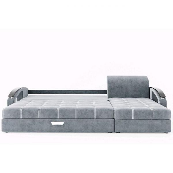 Угловой диван «Дубай», угол правый, еврокнижка, МДФ венге, цвет селфи 01