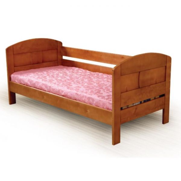 Кровать «Глория», 1200 ? 1900 мм, 3 спинки, массив сосны, цвет бук