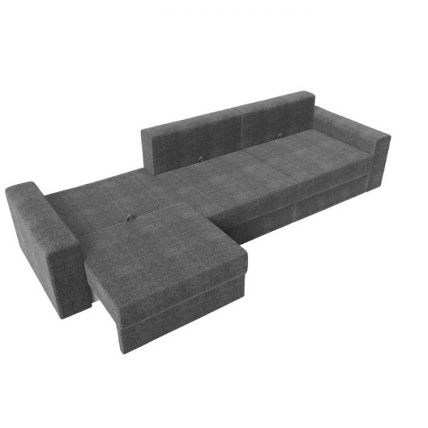 Диван прямой «Мэдисон Long», механизм еврокнижка, рогожка, цвет серый